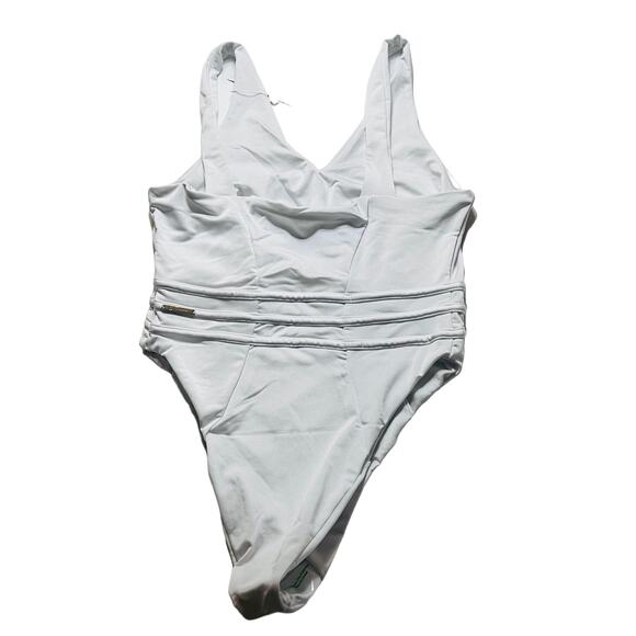 BuffBunny Collection White One Piece Swimsuit Size Small NWT - Picture 3 of 6
